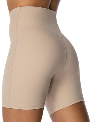 Image of Sunzel Crossover Biker Shorts for Women, No Front Seam V High Waist Yoga Workout Gym Shorts with Tummy Control | 4 Or 6-Inch Inseam, High Waisted, Tummy Control, Crossover Waist, Buttery Soft, No Front Seam, Squat Proof, Compression