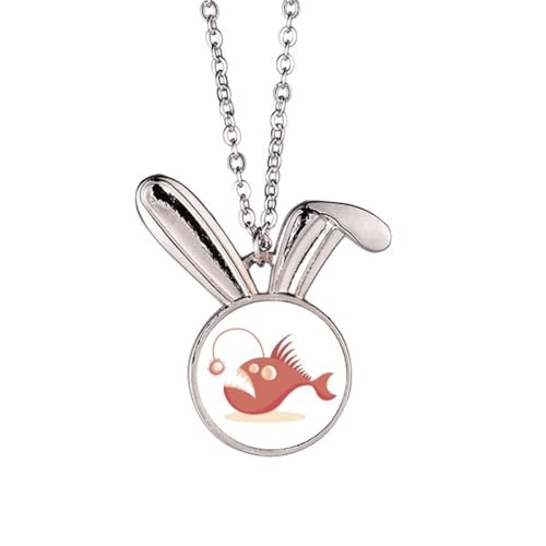 Collier pendentif lapin et motif poisson idéal pour vos tenues d'été