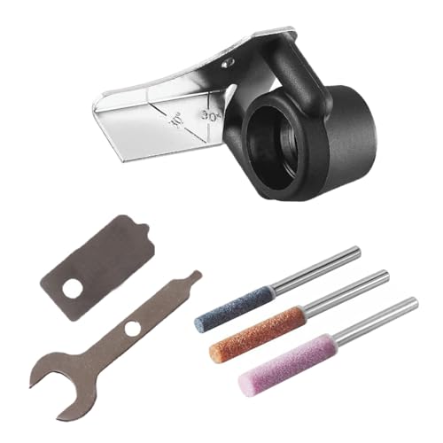 SEIWEI Electric Chainsaw Sharpener Kit - Comes with 3 Grinding Stones, Spacer,Wrench,Chain Saw Sharpener Attachment