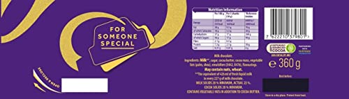 Cadbury Dairy Milk Chocolate Bar, 360g