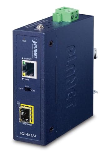 PLANET IGT-815AT network media converter 1000 Mbit/s Multi-mode, Single-mode Blue