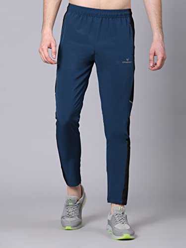 Image of Dpassion Regular fit Running Track Pants for Men with Zipper Pocket | Lowers for Men |Sports Track Pant for Men Polyester