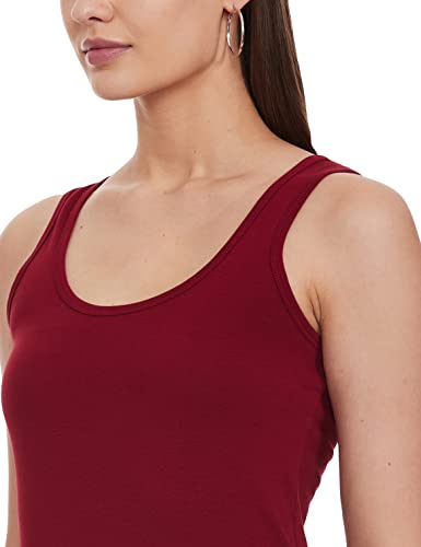 Image of Longies Women's Sleeveless Camisole (LWSLTPO2V001 D.Maroon & Rust10 M)