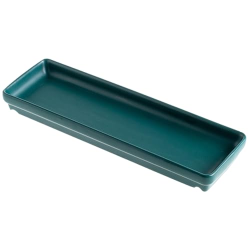 Plato rectangular de cerámica verde OSALADI miniatura 1