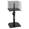 Vonyx Adjustable Desktop Speaker Stands Pair - Height Adjustable Studio Monitor Speaker Stands with Anti-Vibration Pads, Metal Frame for Home Studio Audio HiFi Monitors up to 8 Inch - Black #2
