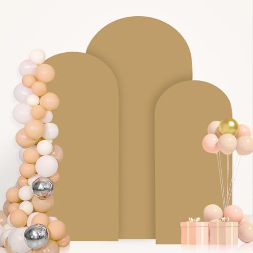 Chiara Wedding Arch Cover Set - Spandex Fitted Round Top Fabric for Baby Shower & Party Arch Backdrop - Image 6