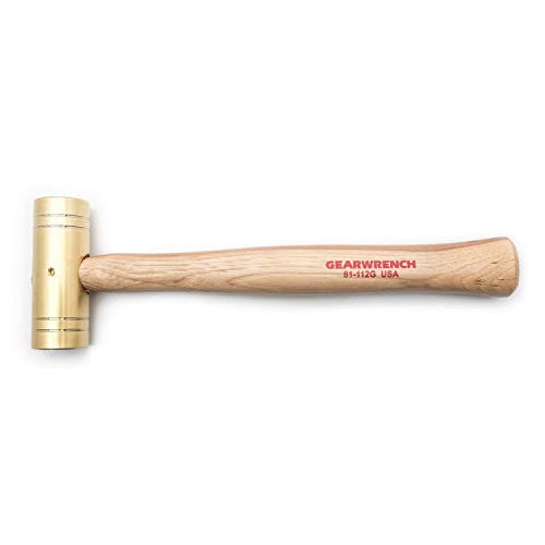 GEARWRENCH Brass Hammer with Hickory Handle, 2 lb. - 81-112G, Gold