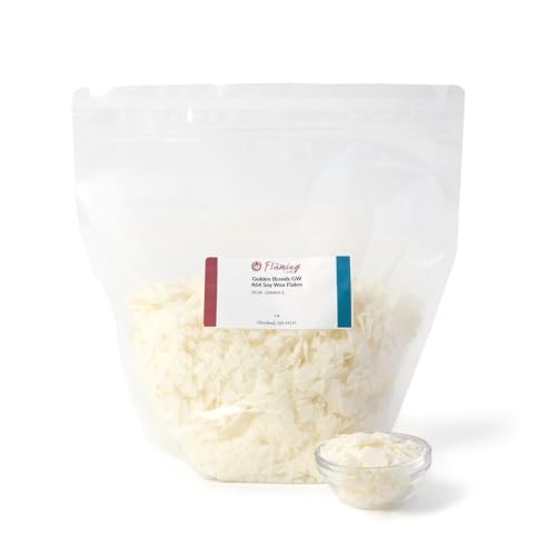 TFC All Natural Premium Soy Flakes Golden Wax 464 Easy to Melt and Measure Candle Making Supplies for DIY Projects and Candle Making Kits (2 LB)