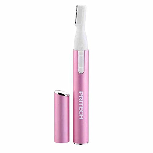 PRITECH Battery Operated Eyebrow Trimmer For Women Portable Lady Shaver Pink LD-9810