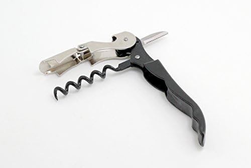CLOUDBERRY Metal Double Hinged Restaurant Waiter Quality Compact Corkscrew with Foil Cutter.