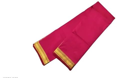 Image of Traditional Fancy Men's Silk Dhoti with Paithani Zari Border, 4 Meter