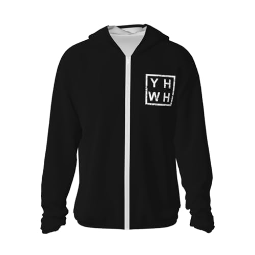 YHWH Unisex Sun Protection Hoodie Sunscreen Hoodie Light Clothes with Zipper for Men Women