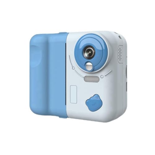 Kznifmk Cámara Digital de Impresión Instantánea para Niños, 1080P HD, Pantalla IPS de 2,4 Pulgadas, Zoom Óptico de 10X, Incluye Tarjeta TF de 32 GB, Color Azul