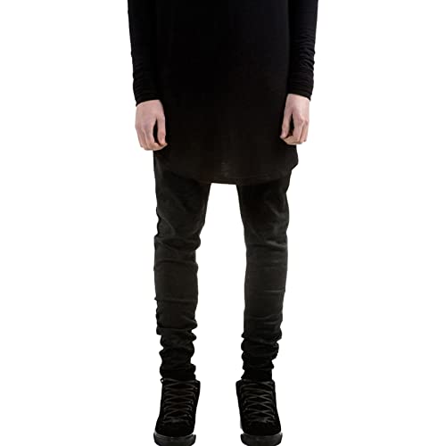 Maiyifu-GJ Men's Distressed Knee Holes Jeans Stretchy Destroyed Skinny Slim Fit Denim Pants Ripped Washed Tapered Leg Jean (Black 2,42)