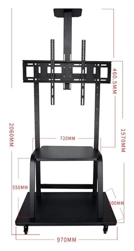 Soporte móvil para TV con ruedas y altura ajustable miniatura 2