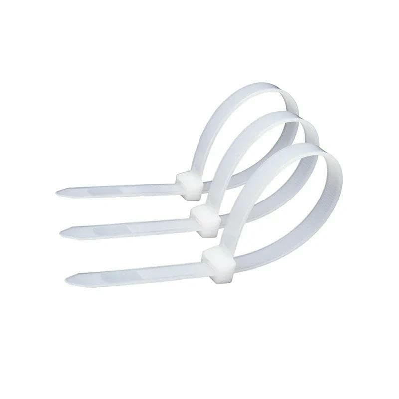 Bridas de nailon grandes, blancas, autoblocantes, de alta resistencia, para sujeción industrial (250/500 unidades), 5 x 350 mm, 8 x 400 mm (paquete de 10).