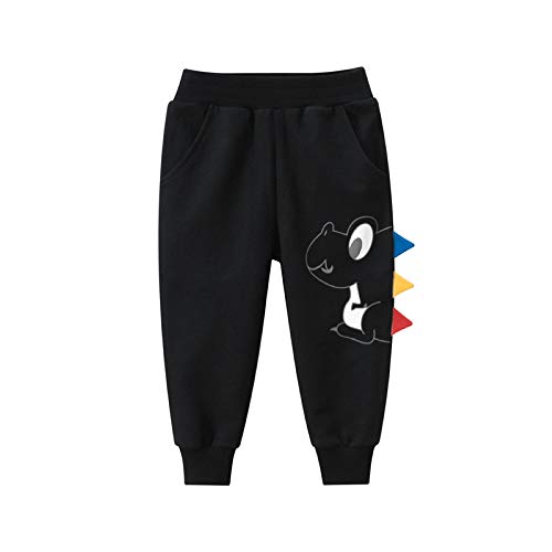 Baby Boy's Sweatpants Active Joggers Athletic Pant Dinosaur Cotton French Terry (2-Pack)2