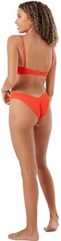 Roxy Women's Cheeky Low-Rise Bikini Bottom – UPF 50+, Quick Dry, Stretch Swimwear for Beach, Poolside, Surf, Swim, Resort Wear, Ruby, Medium