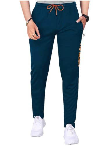 Image of Pinkmint Lycra Soild Track Pant for Men & Elastic Jogger Gym Wear, Yoga Wear, Sports, Regular Wear (Pack of 1)