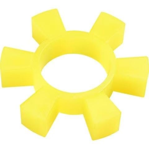 Acoplamiento de poliuretano tipo T en color amarillo para eje de bomba de agua hexagonal