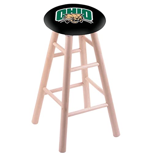 Holland Bar Stool Co. Maple Bar Stool in Natural Finish with Ohio University Seat by The