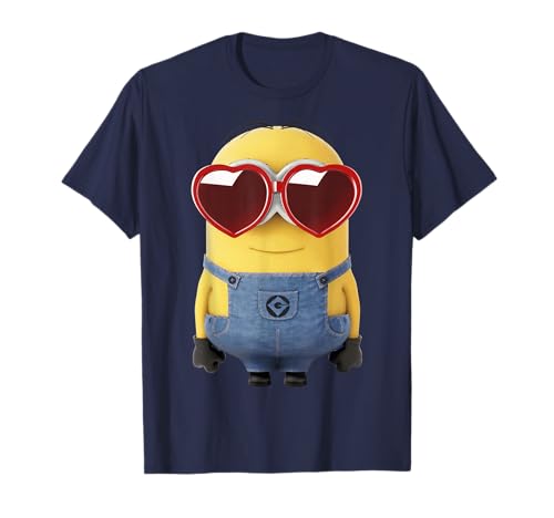 Minions Valentine's Day Dave Heart Glasses Camiseta