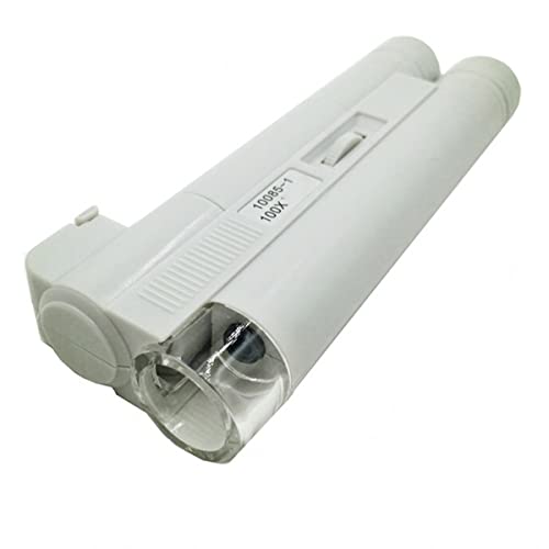 Microscope Pocket Microscope with LED Light Mini Handy 100X Magnifier