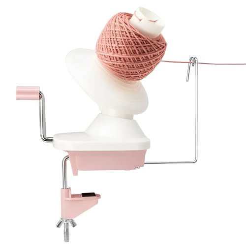 DYHNQE Kugelwickler Wolle Wollaufwickler mit Metallgriff und Tischklemme Wollwickler Handbetriebene Yarn Winder Upgrade Garnwickler für Strickwaren Kunststoffnadeln Punktmarkierung