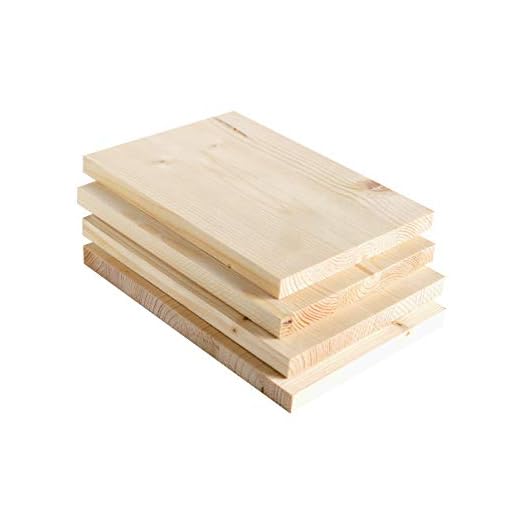 Tableros de Madera natural de Abeto de 14MM. Tamaños Disponibles A0, A1, A2, A3, A4, A5 (a Elegir). Soporte para Manualidades, Decoración, Láser, CNC, Pirograbado, Pintura (A4 (5 piezas))