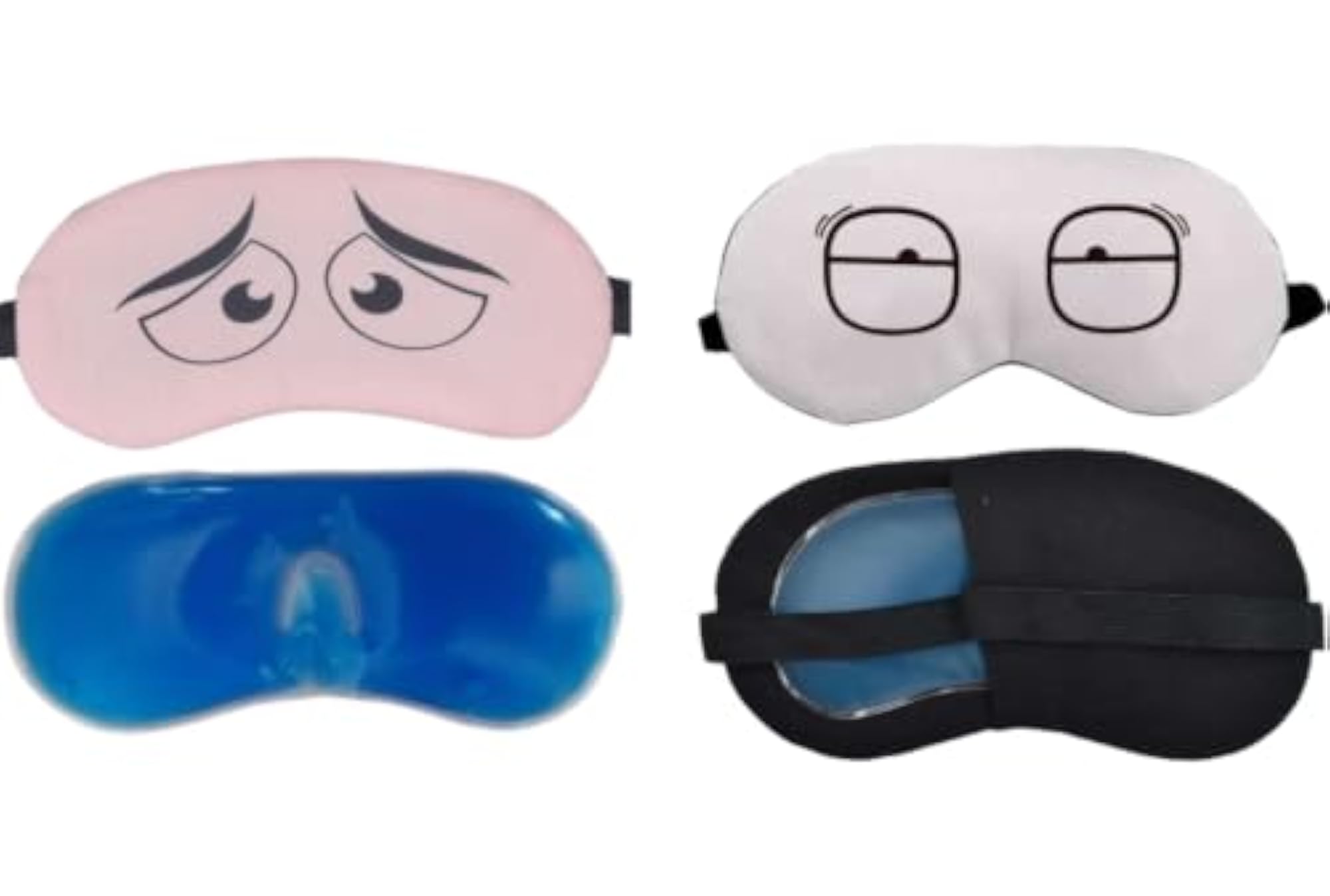 Cooling Gel Eye Mask for Sleeping - Angry Eyes Purple Design