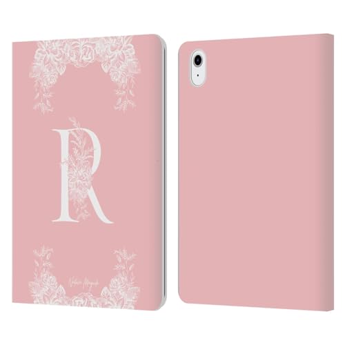 Housse iPad Air 2022 Lettre R Rose Or pour travailler au café