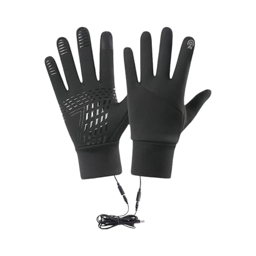 Generisch Guantes calefactables para hombre, guantes térmicos para pantalla táctil, guantes térmicos, acolchados, para esquí, camping, ciclismo, caza, conducción, pesca en hielo, pasear al perro