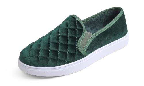Image of FEVERSOLE Women's Casual Slip On Sneaker Comfort Quilted Loafer Flats