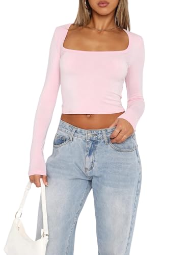 OOHOKAY Y2K Women’s Long Sleeve Top – Essential Fall Winter Wear OOHOKAY Y2K Women’s Long Sleeve Top – Essential Fall Winter Wear