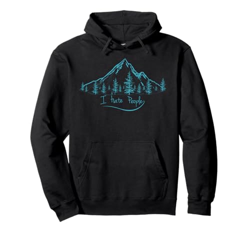 Funny I Hate People Love Camping Tent Outdoors Mountains Pullover Hoodie