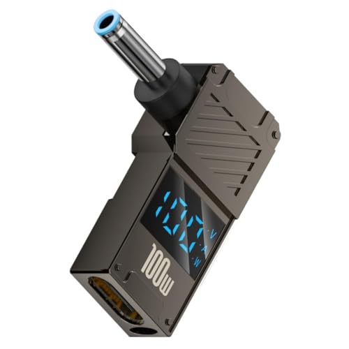 USB C to 4.5mm Laptop Charging Adapter Female Type C to Male DC 4.5 x 3.0mm Barrel Jack Plug Converter 100W PD Power Charger Connector Tip for Probook Notebook Elitebook f211wm f233wm ENVY 17 13 15 HP