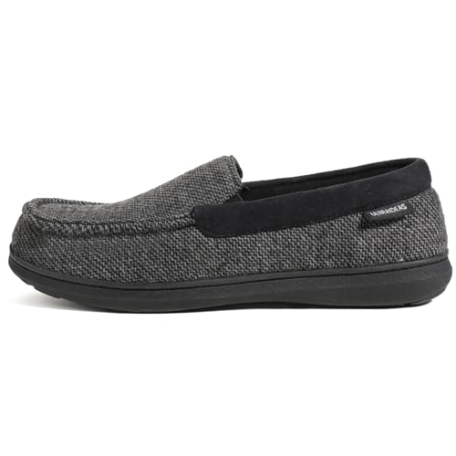 Image of ULTRAIDEAS Men's Moc-Toe Slippers Loafer House Shoes Indoor Outdoor Memory Foam with Breathable&Warm Knit Upper