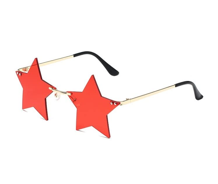 By Visions India Retro Vintage Star Shape Rimless Abstract Party Unisex Non-Polarized Sunglasses Uv400 Protected (145)-image-25