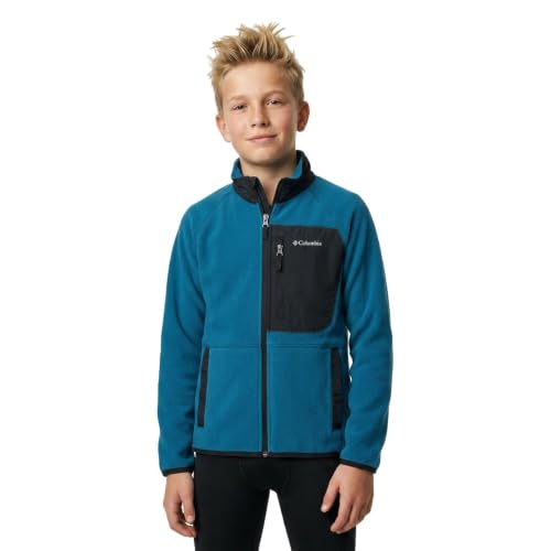 Columbia Youth Fast Trek 5 Full Zip, Full Zip Fleece Jacket, Phoenix Blue/Black, X-Large – Ansicht 2