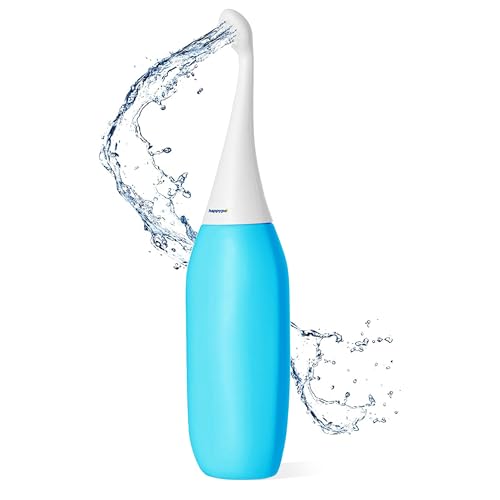 Happy Po Po Dusche 2.0 Tragbares Intimdusche Bidet, Leicht, Kompakt, Ideal für Unterwegs - Ersetzt Feuchttücher und Dusch-WC - 22x6,8x5,5 cm - Hellblau
