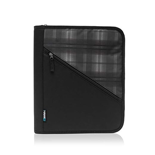 Tony Hawk 3-Ring Binder Portfolio with Interior Organizer and File Compartment (Grey)