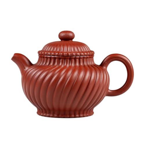 SOBOLON Hervidor de Viaje Tetera de Mina Original Hecha a Mano Pura, Olla de Arena púrpura con nervaduras, Solo Olla for Recoger, Tetera casera, Juego de té Chino Tetera Verde