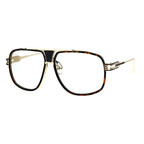 Mens Clear Lens Glasses Retro Hipster Fashion Flat Top Square Eyeglasses2