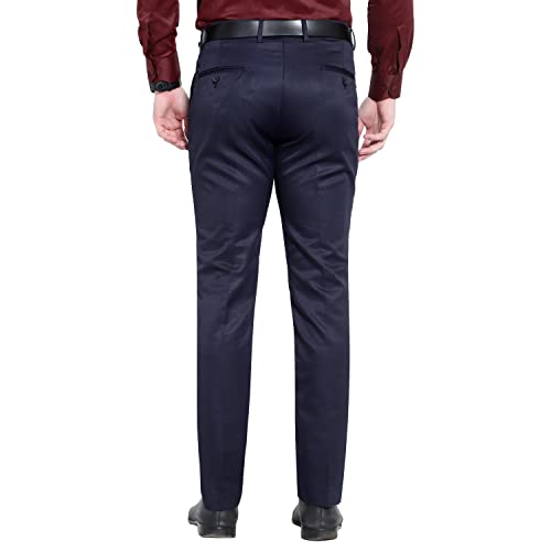 Image of ABLESTAR Men's Polycotton Slim Fit Formal Trouser - Spendex Cotton Casual Pant for Men - Breathable, Lightweight, Adjustable Formal Trouser for Men - Pack of 3