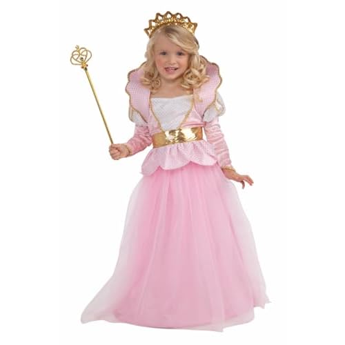 Rubies Disfraz Princesa Reluciente para niña, Trajes princesas, Vestido con cinturón y tiara, Elsa, para fiestas, cumpleaños, Navidad y Carnaval (S 5-6 años)
