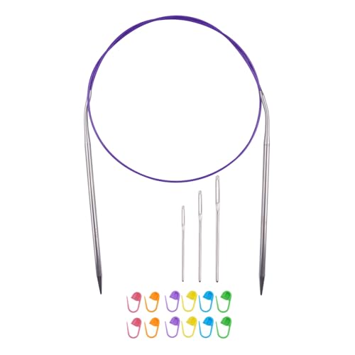 Circular Knitting Needles 32inches/80cm Size US 7.0(4.5mm) Stainless Steel Round Knitting Needles for Handmade Knitting DIY