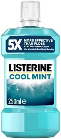 Listerine Cool Mint Ağız Bakım Suyu Plak Oluşumu İle Savaşan Anti-bakteriyel Ağız Bakım Formülü 250 ml — Amazon ürün görseli