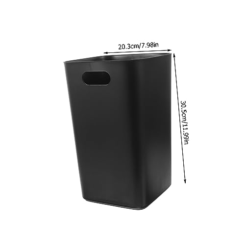 Caneca de basura negra 2.5 galones plástico para cocina miniatura 2