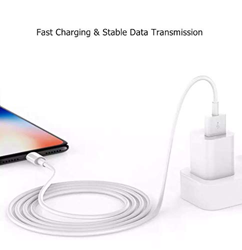 Image of Zybux Fast Charging & Data Sync USB Cable Compatible For iPhone 6 /6S /7 /7+ /8 /8+ /10 /11 /12 / Air /Mini /iPod and iOS Devices(White)