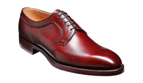 BARKER Skye Men's Lace-Up Oxford Shoes – Handcrafted Luxury Leather Derby Dress Shoes, Full Leather Insole & Sole, Hand-Stitched Detail